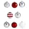 64ct. 3" Red & Silver Shatterproof Ball Ornaments